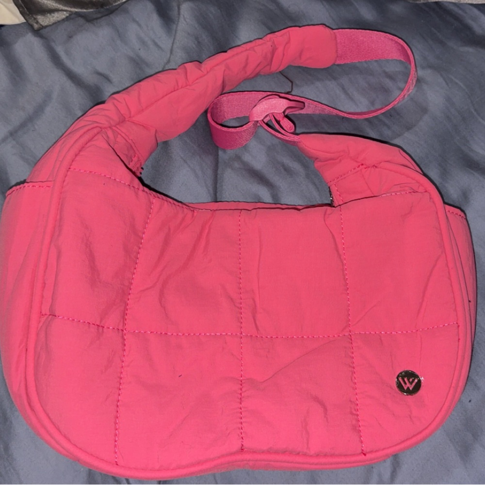 Pink Quilted Shoulder Bag